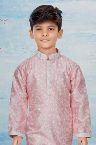 Off white flower printed kurta pajama