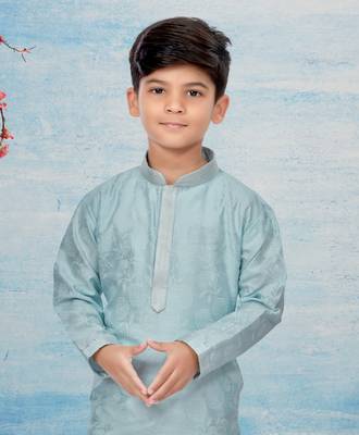 Off white flower printed kurta pajama 2