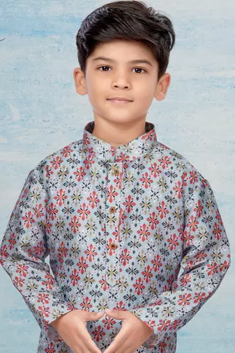 Maroon  printed kurta pajama