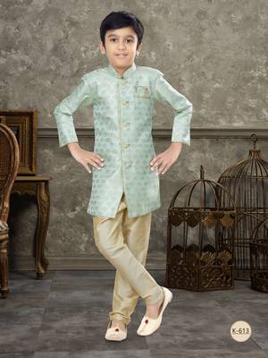 Fown classic indowestern sherwani set with thread and less work with fancy button 1