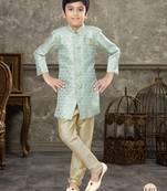 Fown classic indowestern sherwani set with thread and less work with fancy button