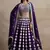 purple sequins georgette wedding lehenga set choli with dupatta with dupatta