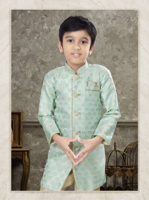 Fown classic indowestern sherwani set with thread and less work with fancy button 2