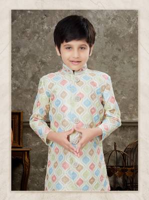 Off white  all over handwork amrodery  with thread,stone and less work  havy classic sherwani 2