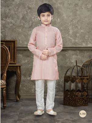 Off white soft cotton with thread & fancy botton kurta pajama set 1