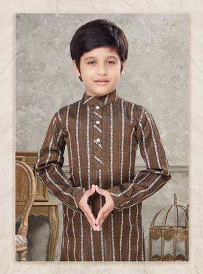Off white soft cotton with thread & fancy botton kurta pajama set 2