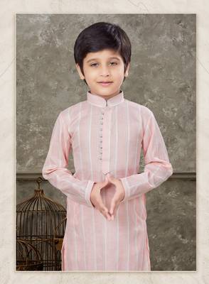 Off white soft cotton with thread & fancy botton kurta pajama set 2