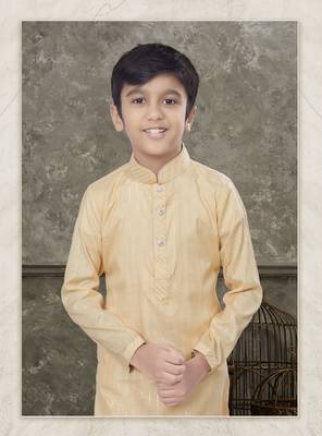 Off white soft cotton with thread & fancy botton kurta pajama set 2