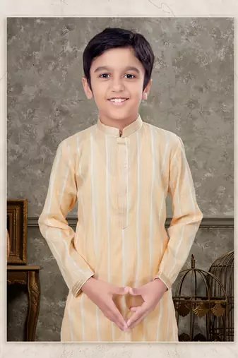 Off white soft cotton with thread  kurta pajama set