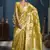 Designer yellow weaving zari border organa saree