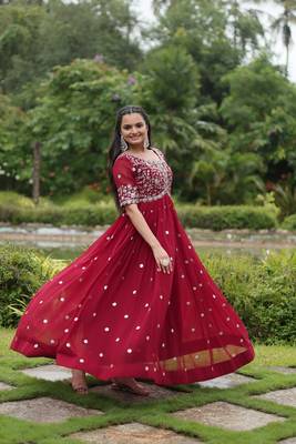 MAROON PREMIUM DESIGNER READYMADE GOWN COLLECTIONS 1