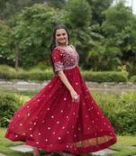 MAROON PREMIUM DESIGNER READYMADE GOWN COLLECTIONS