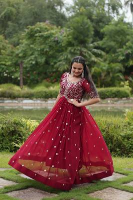 MAROON PREMIUM DESIGNER READYMADE GOWN COLLECTIONS 5