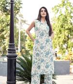 Floral Printed Straight Kurta with Palazzo