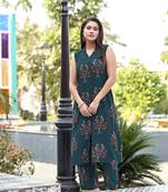 Floral Printed Straight Kurta with Palazzo