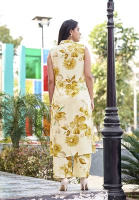 Floral Printed Straight Kurta with Palazzo 2