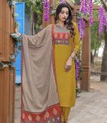 Women Modal Straight Kurta With Pant And Dupatta Suit Set
