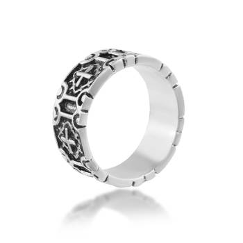 Dzine Trendz Antique Brass Silver Finger Ring 2