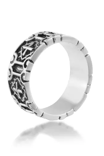 Dzine Trendz Antique Brass Silver Finger Ring