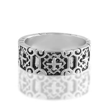 Dzine Trendz Antique Brass Silver Finger Ring 3