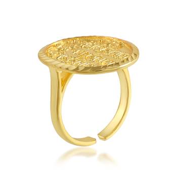 Brass gold hindu shiv adjustable finger ring spiritual temple jewellery 2
