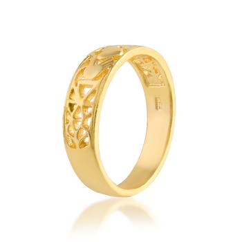 Brass gold heartshape challa finger ring 2