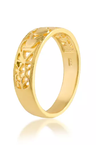 Brass gold heartshape challa finger ring