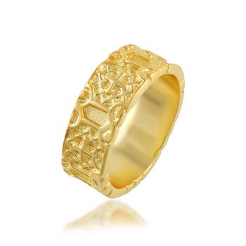 Brass gold christian jewellery finger ring challa 1