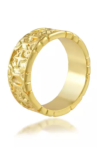 Brass gold christian jewellery finger ring challa