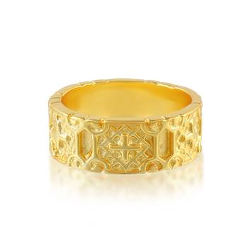 Brass gold christian jewellery finger ring challa 3