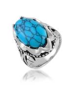 Brass atique silver plated firoza finger ring men women