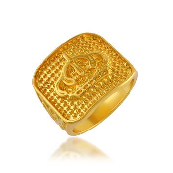 Brass micron gold men wedding engagement fashion jewelley finger ring 1