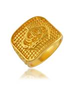 Brass micron gold men wedding engagement fashion jewelley finger ring