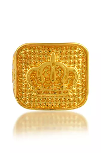Brass micron gold men wedding engagement fashion jewelley finger ring