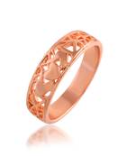 Brass rose gold heartshape design love valentine jewellery finger ring challa