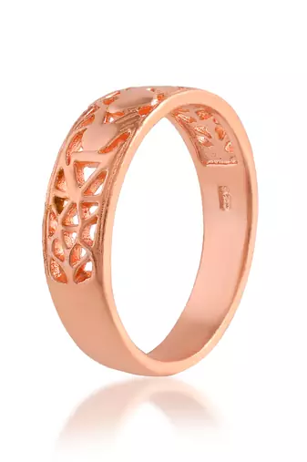 Brass rose gold heartshape design love valentine jewellery finger ring challa