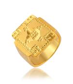 Brass gold men wedding engagement finger ring