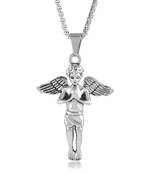 dzine trendz angel pendant silver plated brass