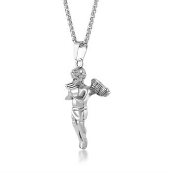 dzine trendz angel pendant silver plated brass 2