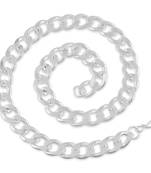 Brass silver plated thick and heavy chain necklace for men