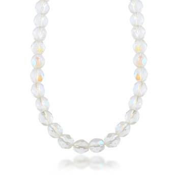 dzine trendz crystal bead mala necklace white metallic finish 2