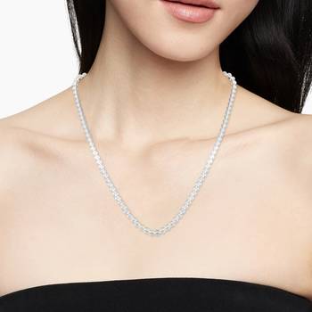 dzine trendz crystal bead rosary mala white 4