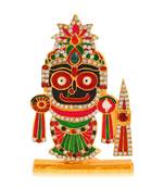 Brass gold meenakari cz jagannath idol stand murti figurine home d  cor