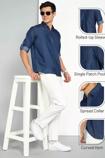 Men's denim casual shirt | denim casual shirt for men