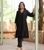 Black dobby cotton co-ord set