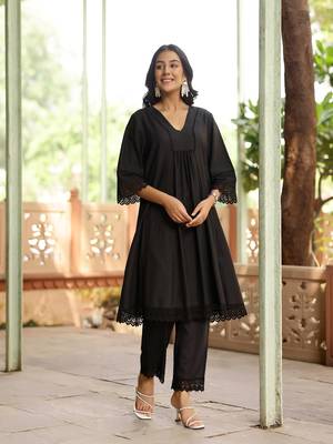 Black dobby cotton co-ord set 4