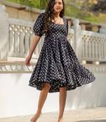 Princess polka dot cotton dress