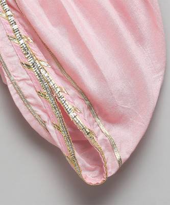 Offwhite pink lotus print angrakha dhoti set 5