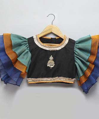 Black multi colors lehnga set 2