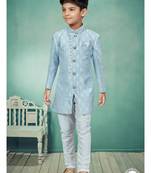 Off white thread and lesh work indowestern